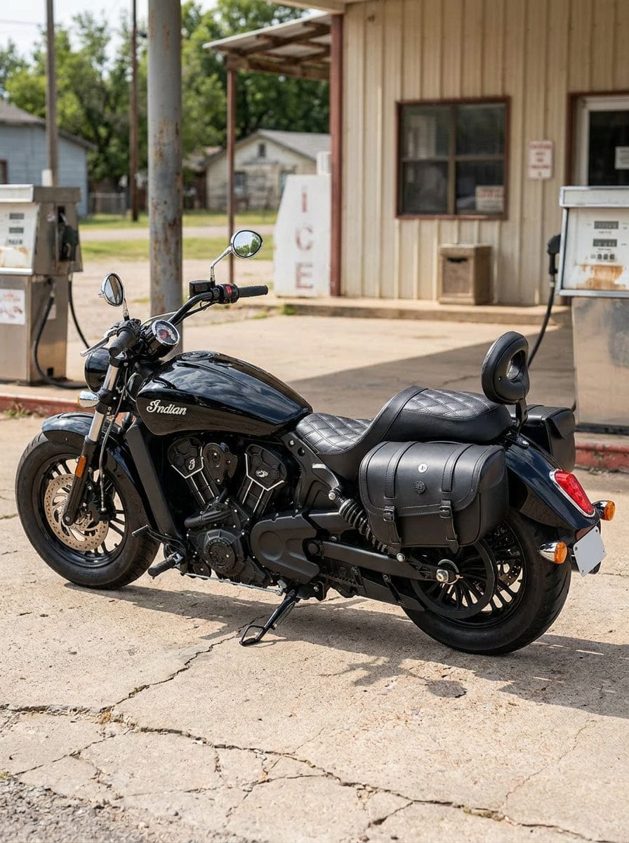 Customer photo review of 30L - Kronan Large 2025+ Indian Scout Classic Leather Motorcycle Saddlebags