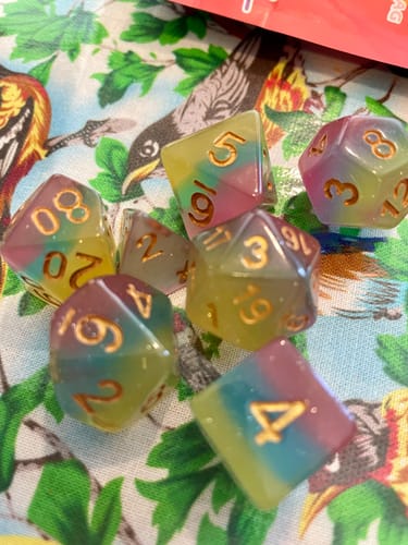 Customer photo review of Pride Mystery Dice - 1985 Games x Daniel Quasar Collaboration