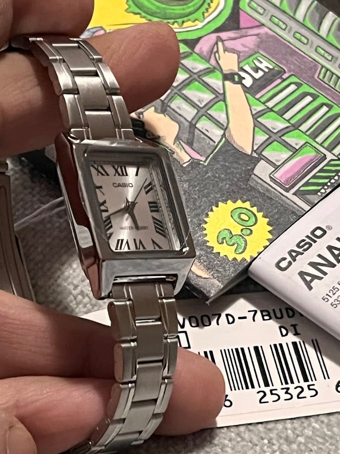 Customer photo review of Reloj Casio Tank Análogo LTP-V007D-7BUDF Acero Dial Plata
