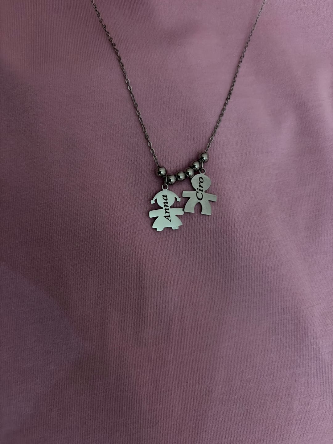 Customer photo review of Collana con bambini - I Miei Tesori