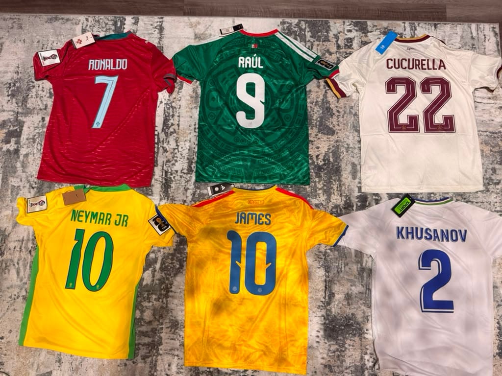 Customer photo review of Portugal National Team World Cup 2026 Cristiano Ronaldo Home Red Football Soccer Kit Jersey