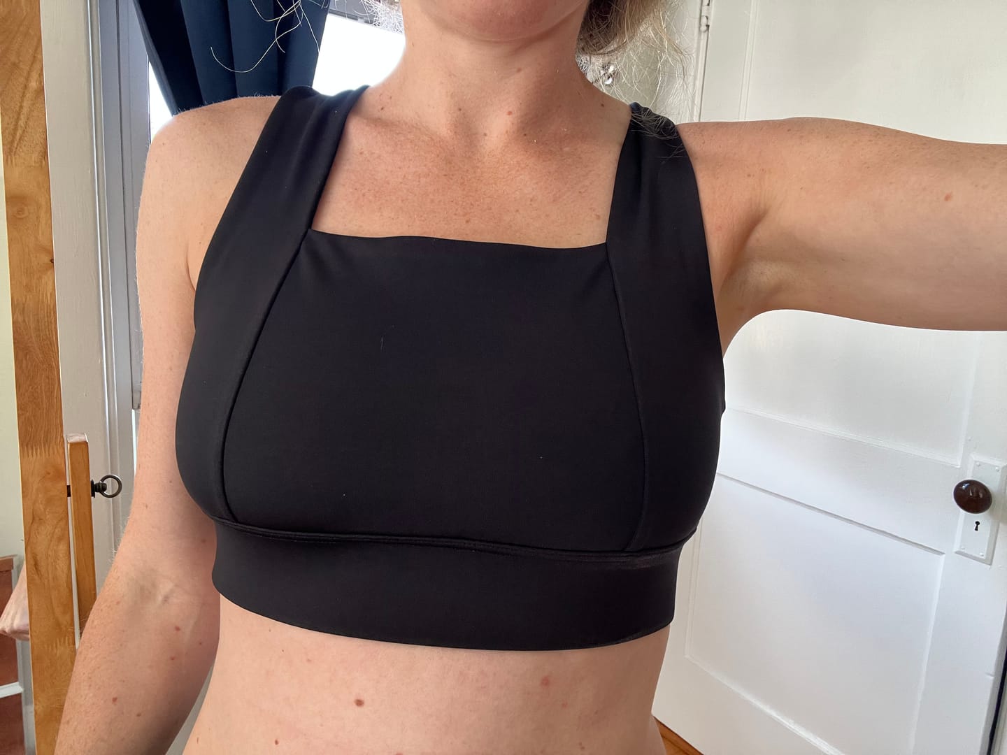 Customer photo review of Square Neck Sports Bra - Black
