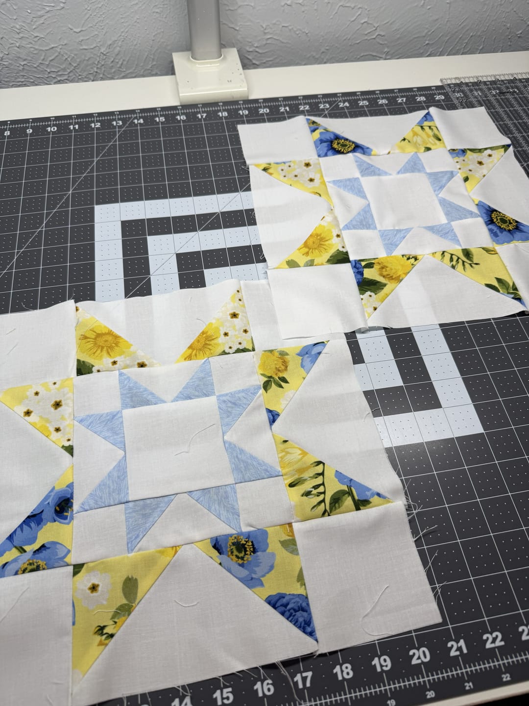 Customer photo review of Beginner Block Of The Month - Petal Path Sunshine Blooms (54.5" x 68")