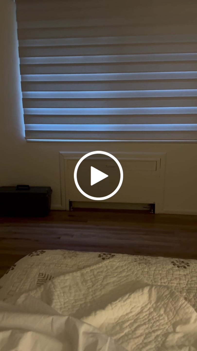 Customer video review of SmartWings Motorized Zebra Shades 85% Blackout 95mm Ingrid