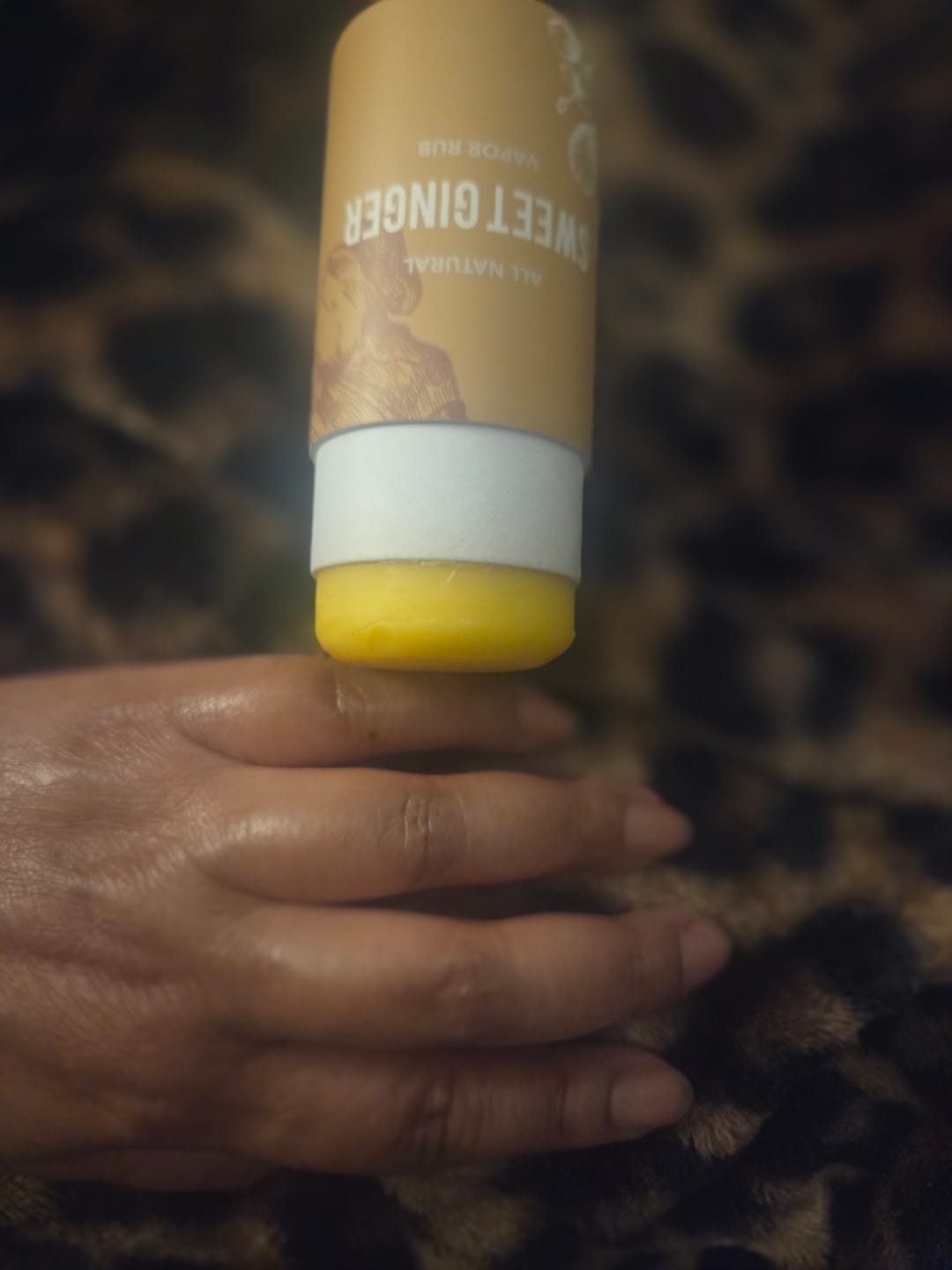 Customer photo review of Sweet Ginger Vapor Rub Stick