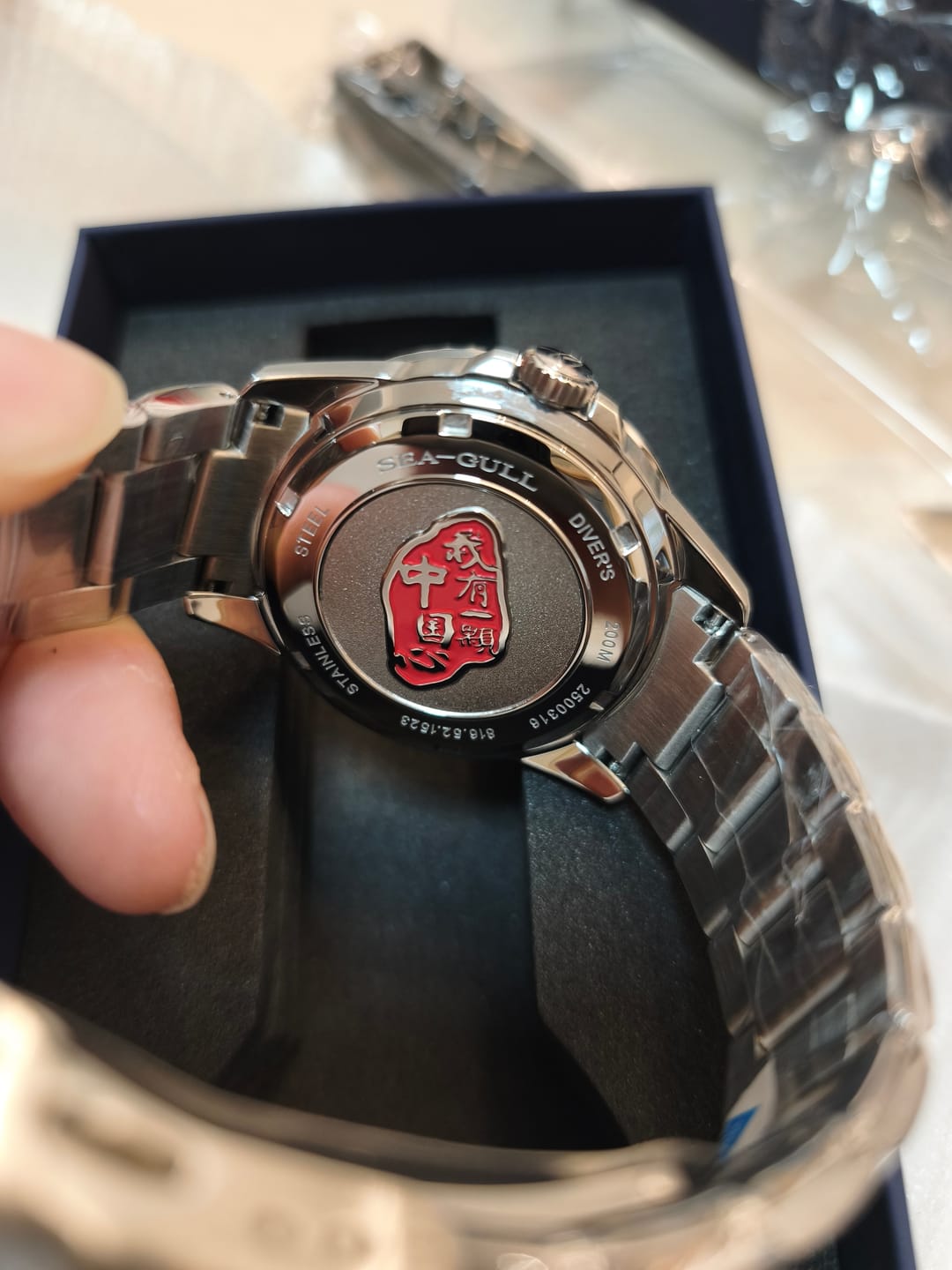 Customer photo review of Ocean Series 200m Waterproof Engraved Caseback Diving Watch 44mm