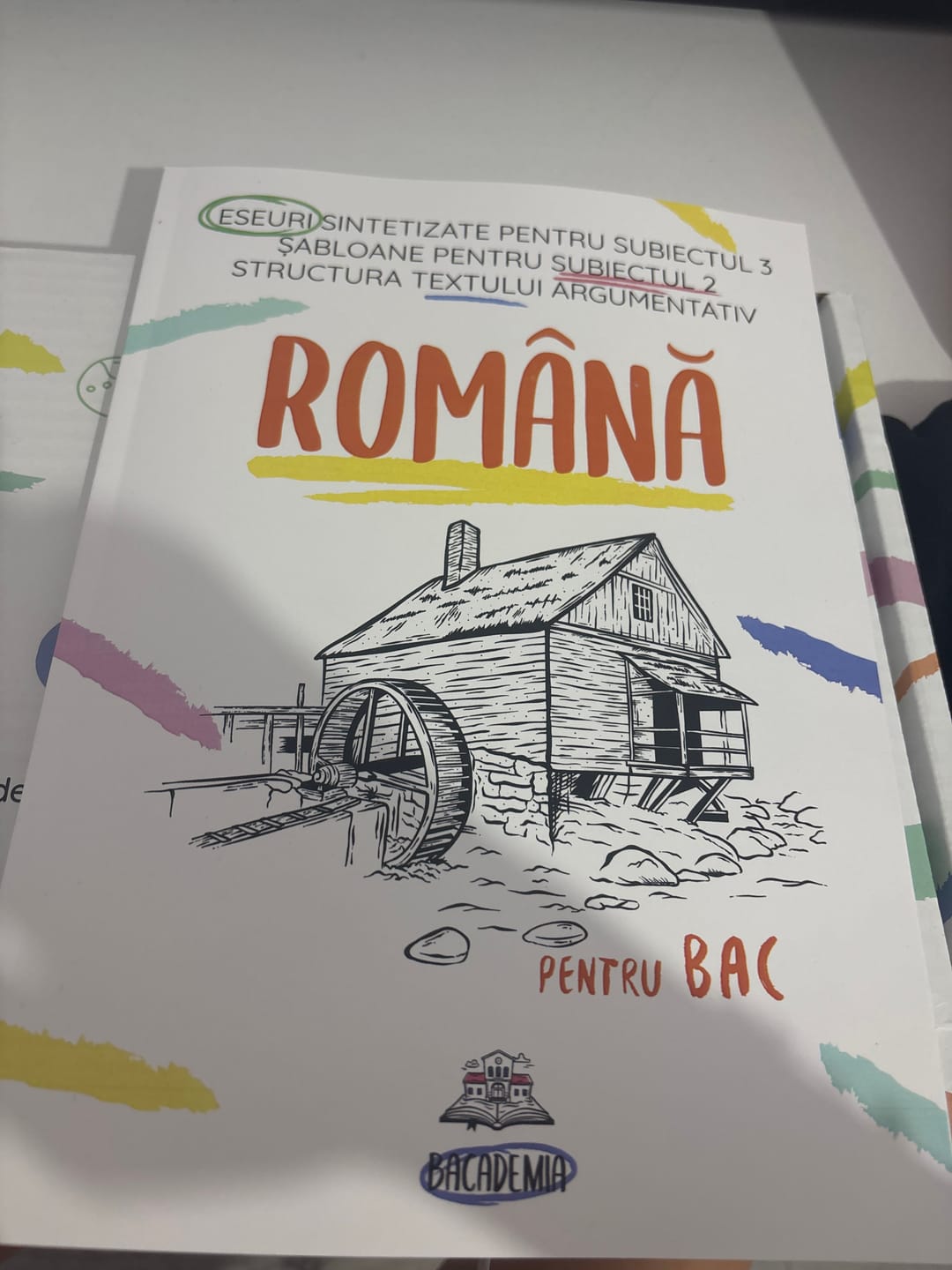 Customer photo review of Carte Română Bacalaureat Bacademia (temă și viziune, caracterizare, relație) - Ediția II
