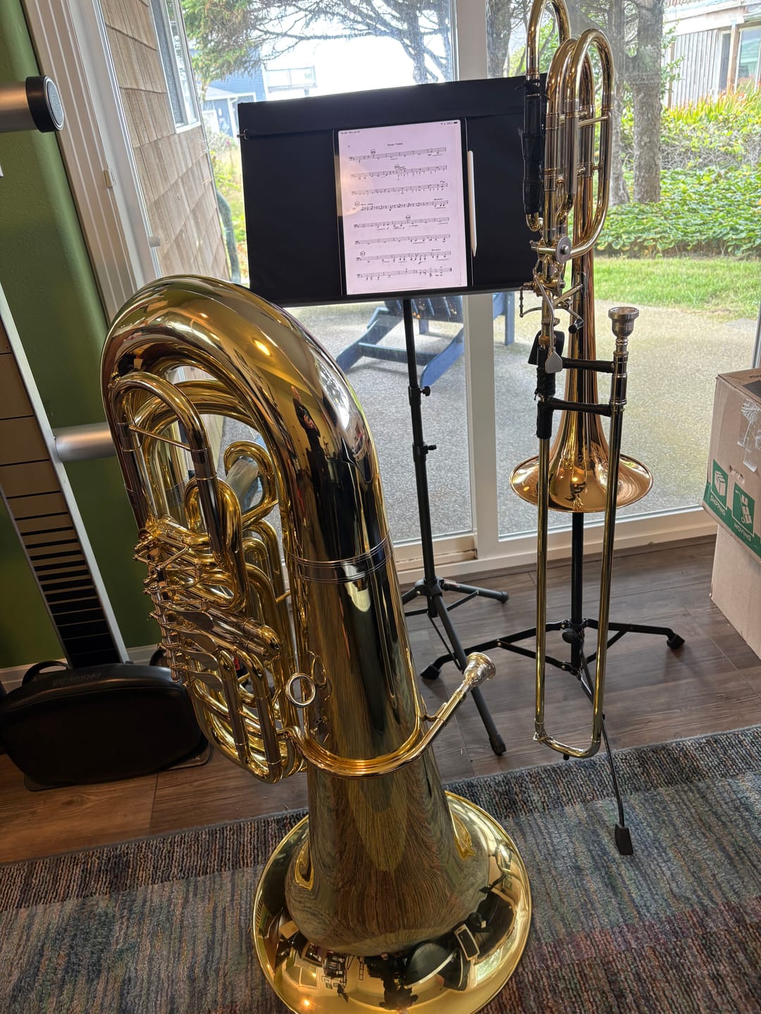 Customer photo review of Troubadour | Portable Music Stand