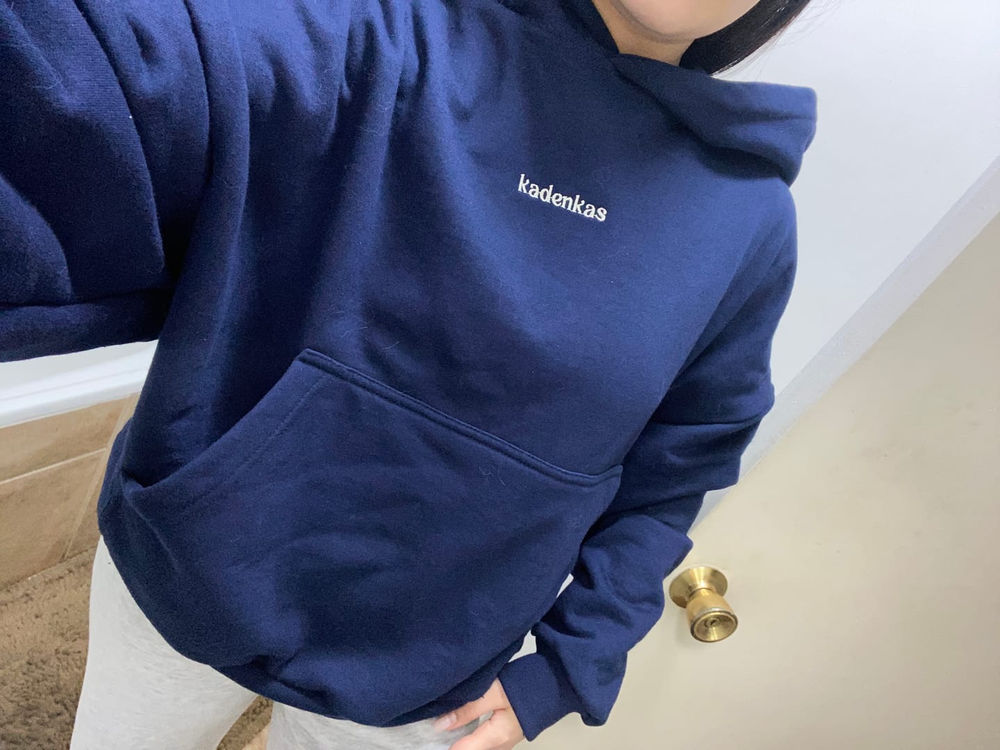 Customer photo review of (PRE-VENTA) POLERÓN HOODIE AZUL - OVERSIZE CON GORRO LOGO BORDADO