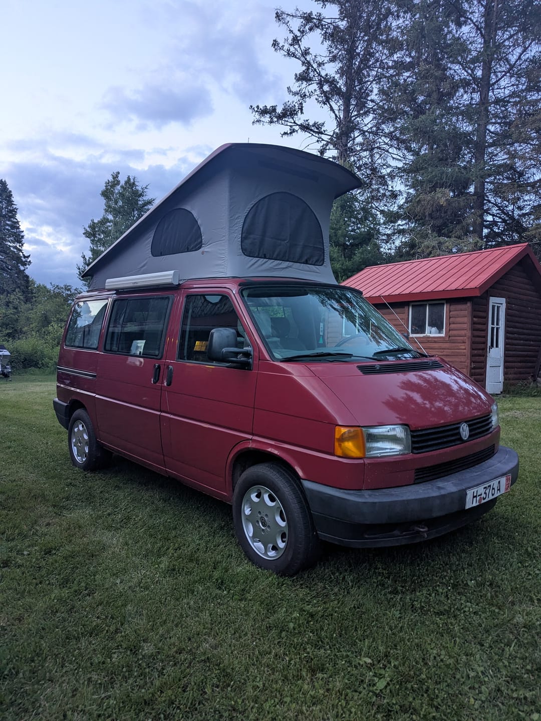 Customer photo review of Pop Top Roof Replacement Canvas Compatible with VW T4 California Pop-Top Roof | 3-window, SWB