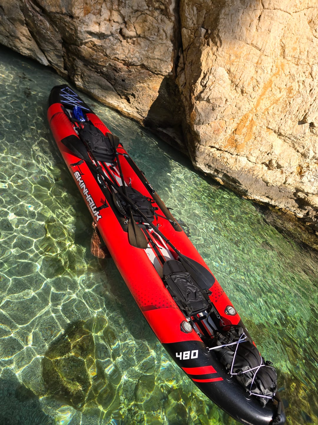 Customer photo review of SKINHAWK 3ER EXCLUSIV KAJAK 480 CM x 96 CM ROT