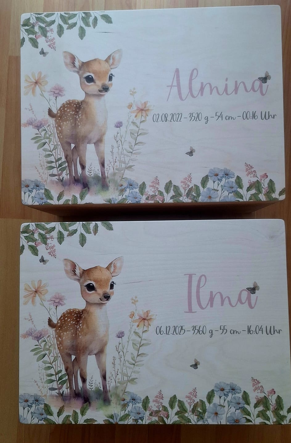 Customer photo review of Erinnerungsbox Baby - Reh im Wald