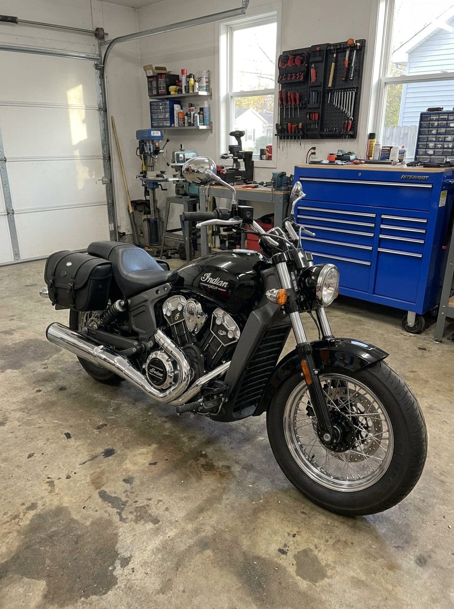Customer photo review of 30L - Kronan Large 2025+ Indian Scout Classic Leather Motorcycle Saddlebags