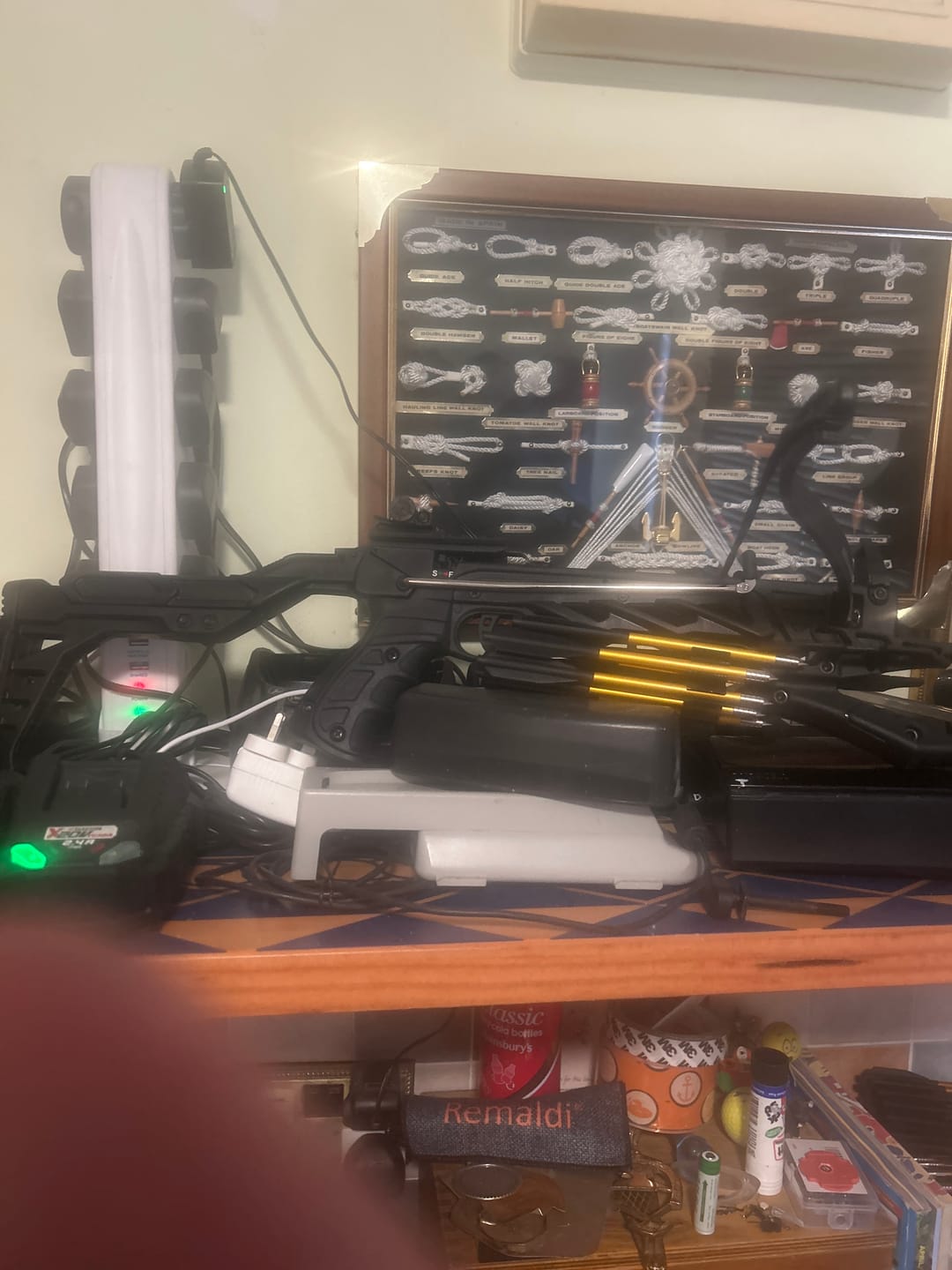 Customer photo review of Op-360 Extendable Self Cocking 80lb Bolts & String Crossbow Set