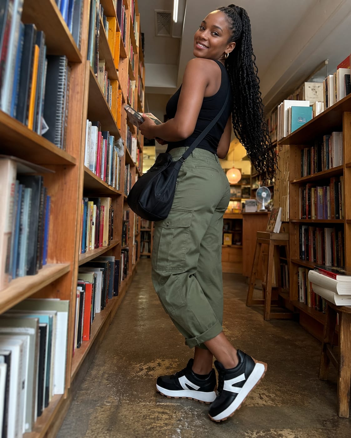 Customer photo review of Lucky Step Retro Platform Sneakers