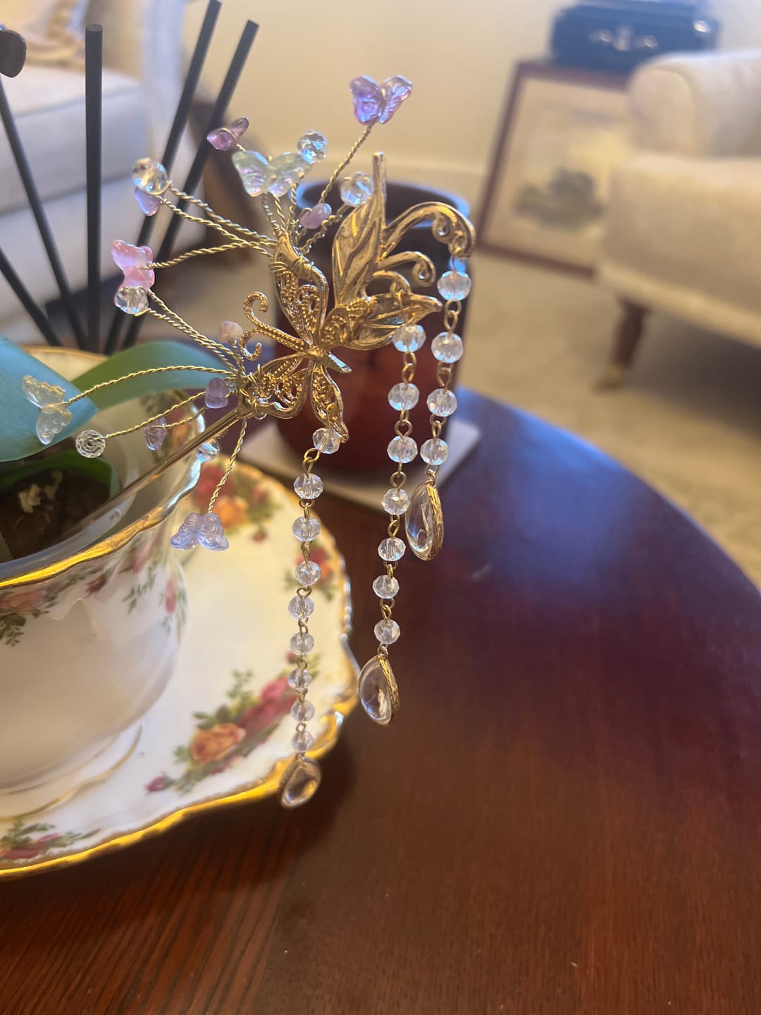 Customer photo review of Butterfly Suncatcher Plant Wand DIY Kit  - Flutter