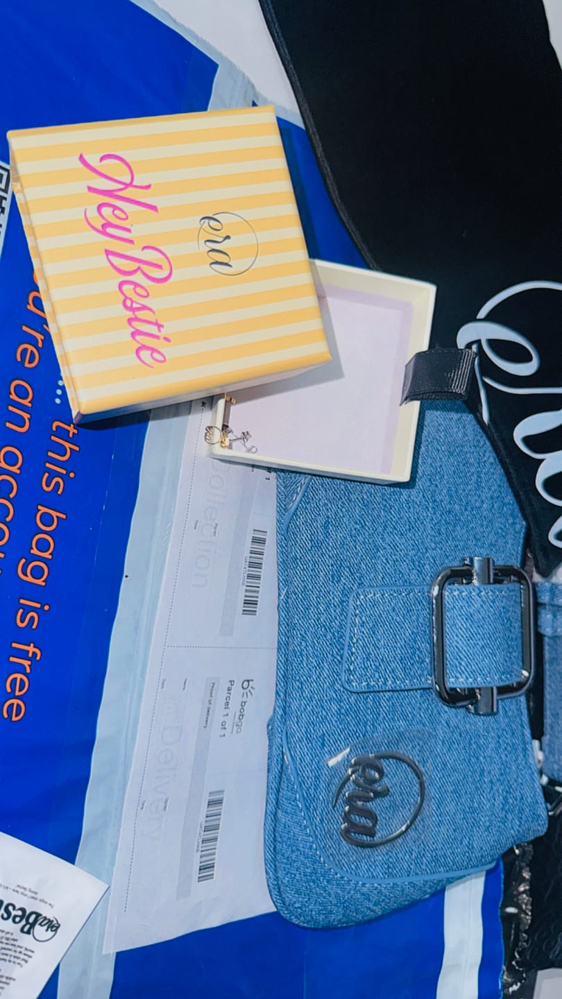 Customer photo review of Denim Lily Shoulder Bag