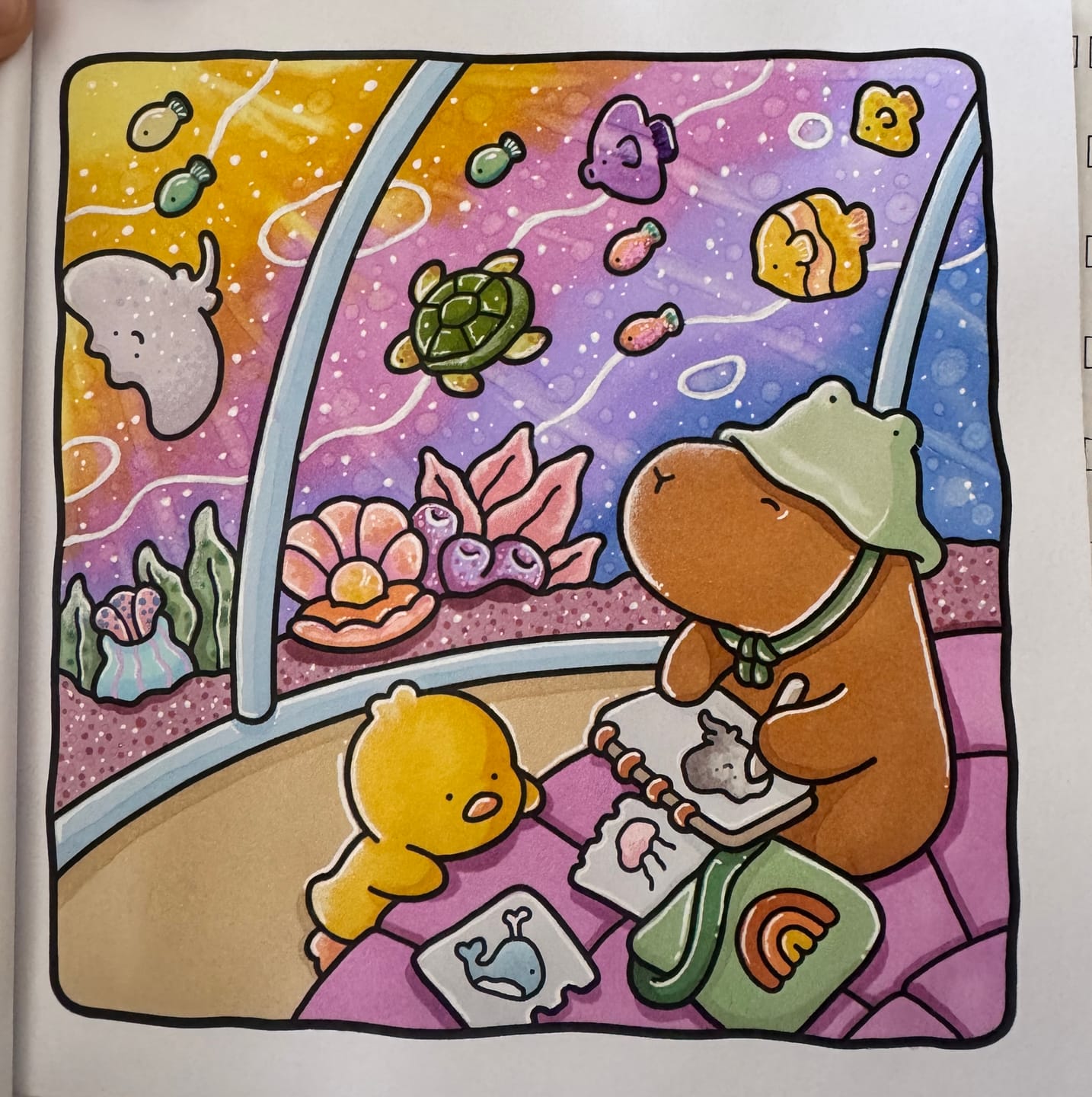 Customer photo review of Ohuhu Honolulu 96 Pastel Colors Alcohol Art Markers - Sweetness & Blossoming (New Color Codes)