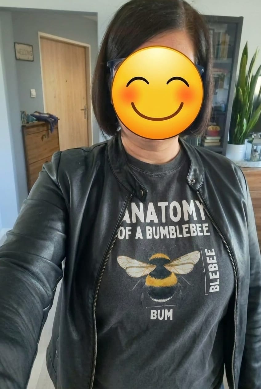 Customer photo review of Bumblebee Anatomy T-shirt