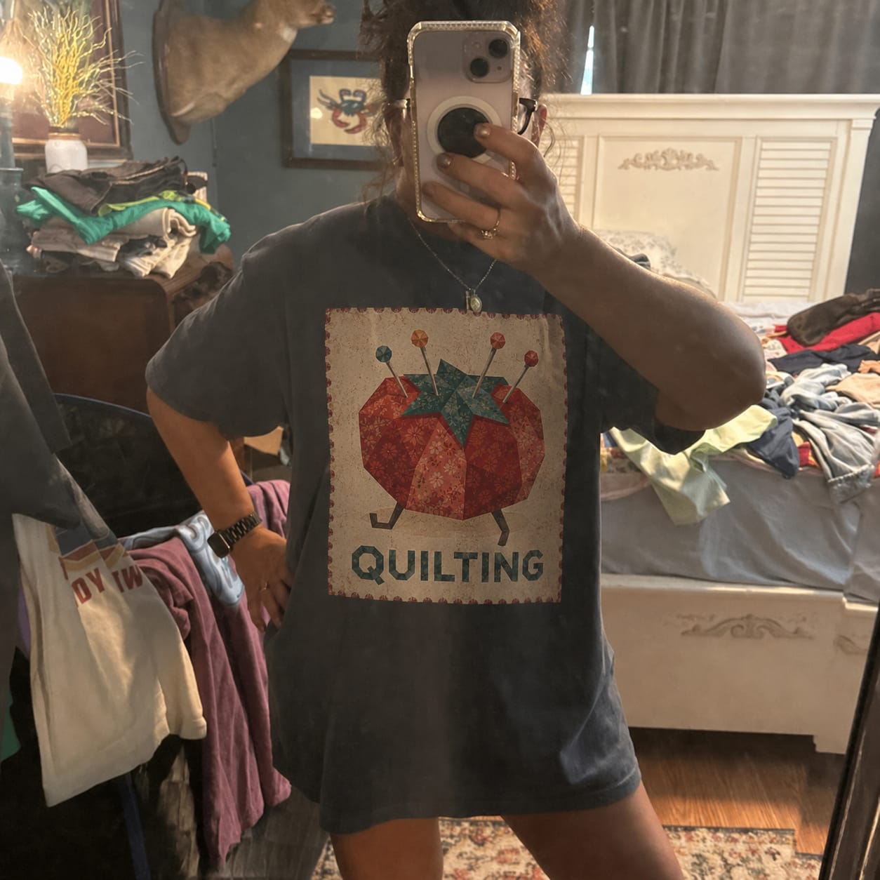 Customer photo review of Animal Quilt Blocks T-shirt