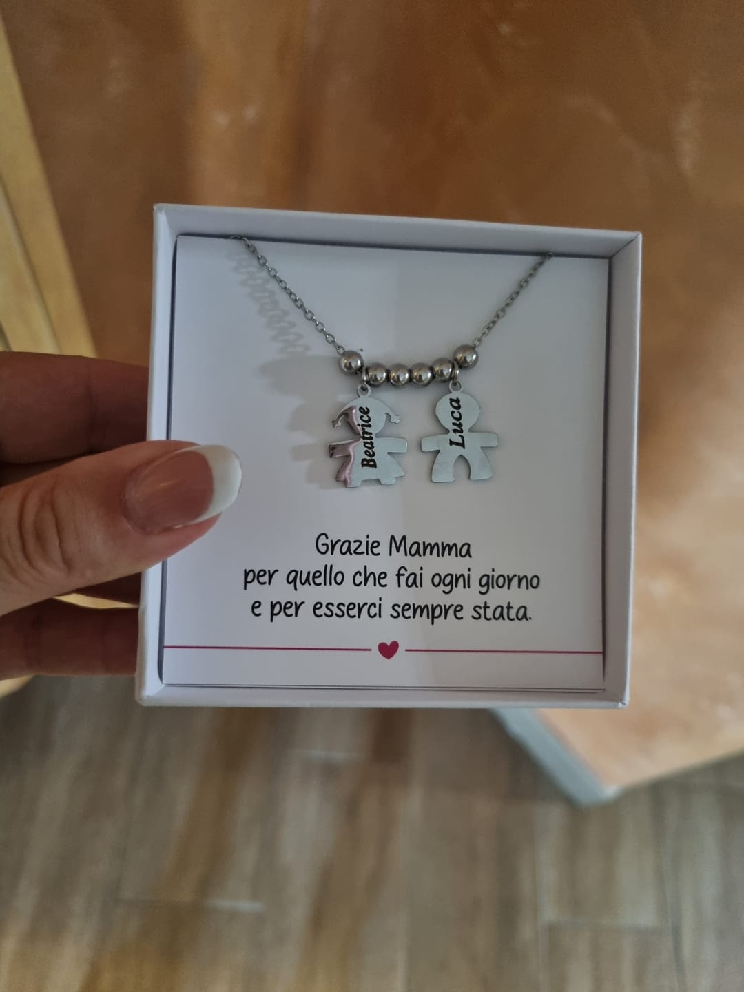 Customer photo review of Collana con bambini - I Miei Tesori