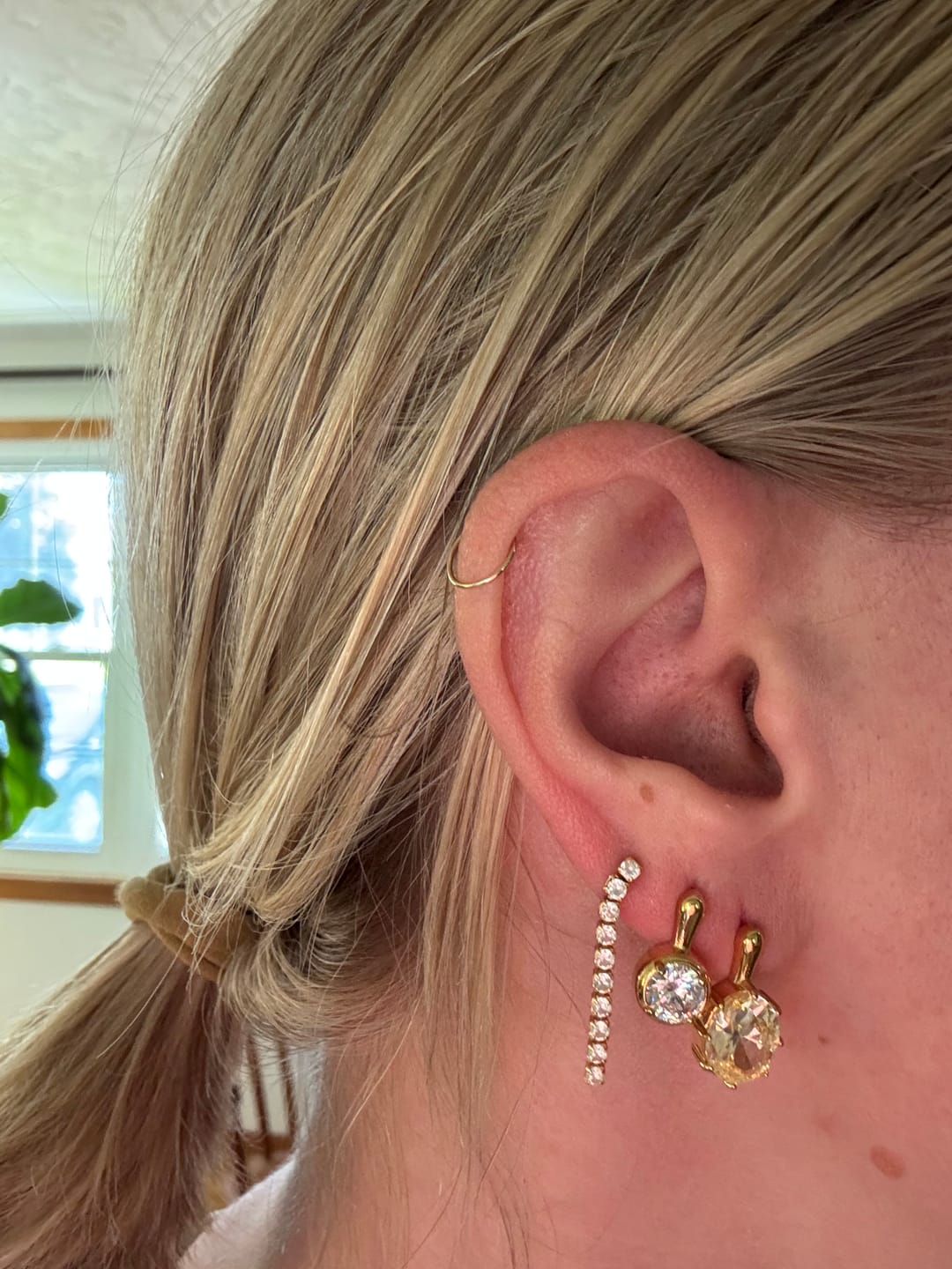 Customer photo review of The Clement Earrings