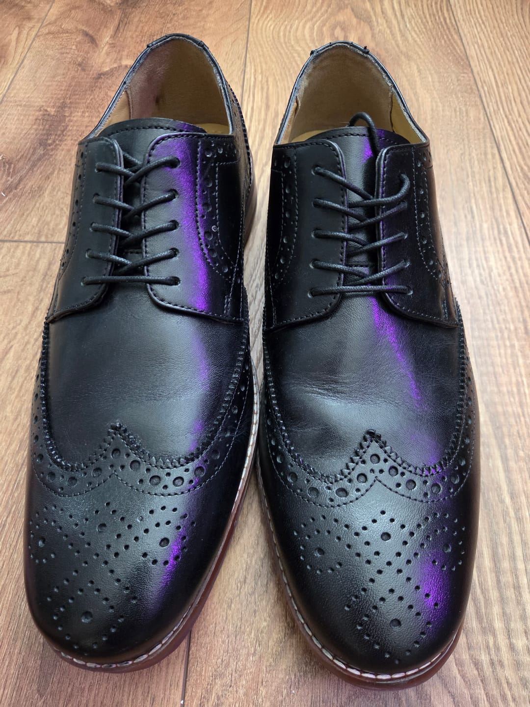 Customer photo review of Black Mack Brogue Shoes