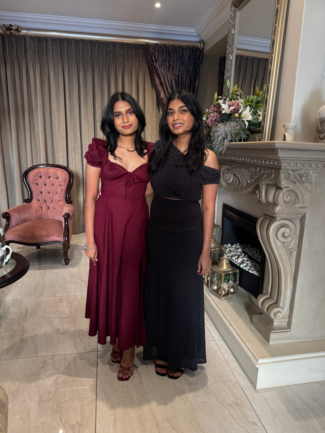 Customer photo review of Myrah Cherry Red Midi Sundress