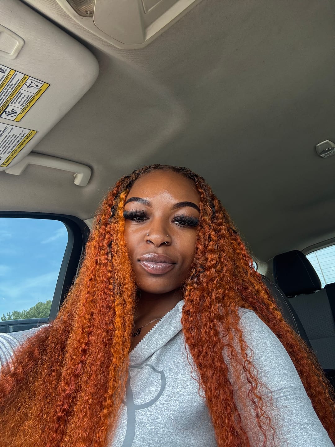 Customer photo review of #T1B/27/30/613 Ombre Blonde Water Curly Feather Crochet