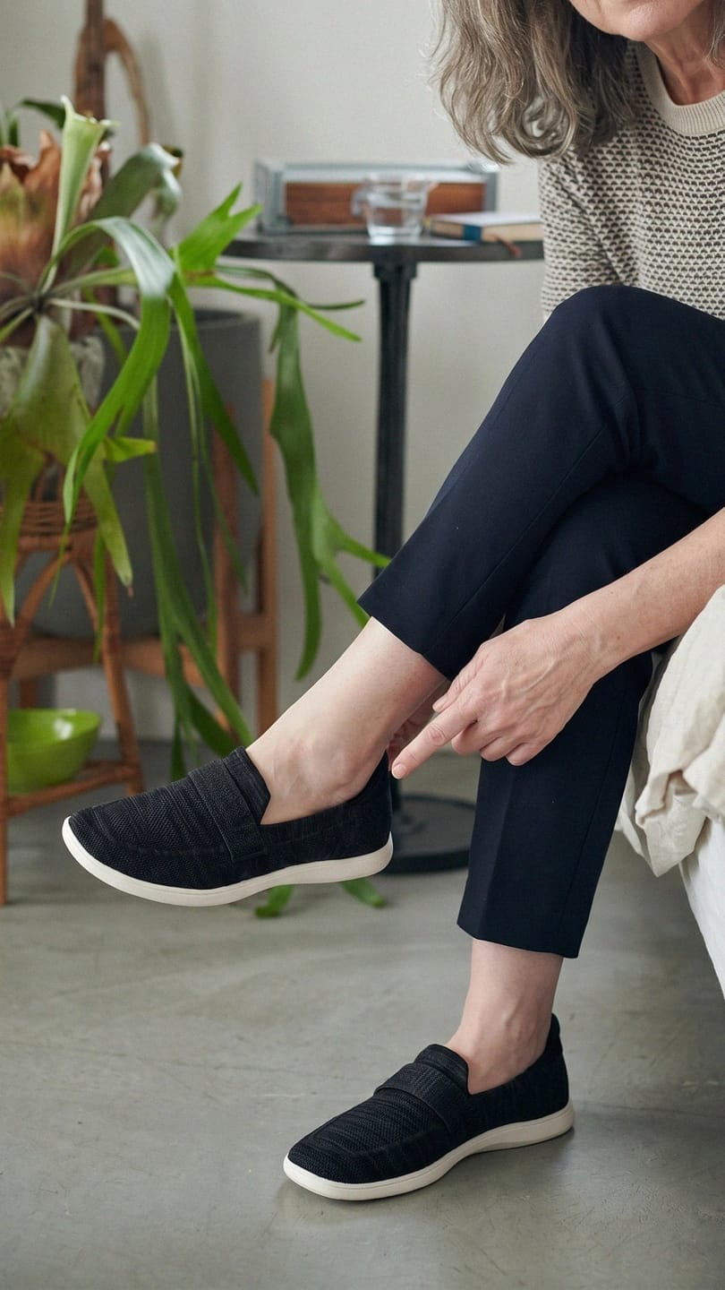 Customer photo review of Valenza - Hands-Free Barefoot Dress Shoe