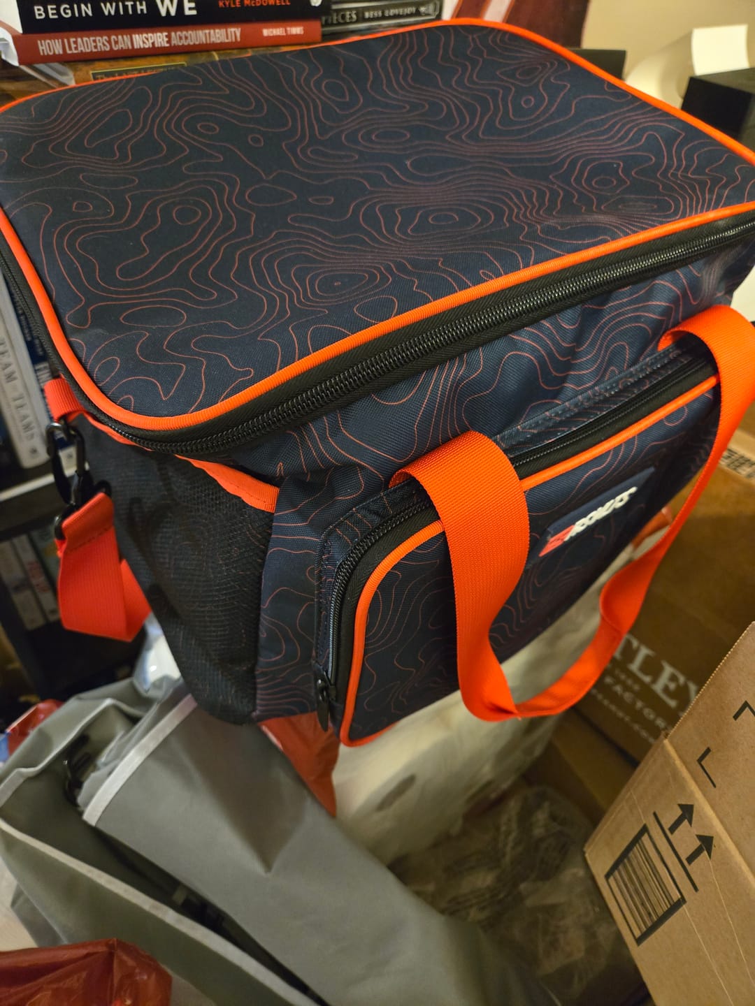 Customer photo review of Navy Topo – Cooler Bag