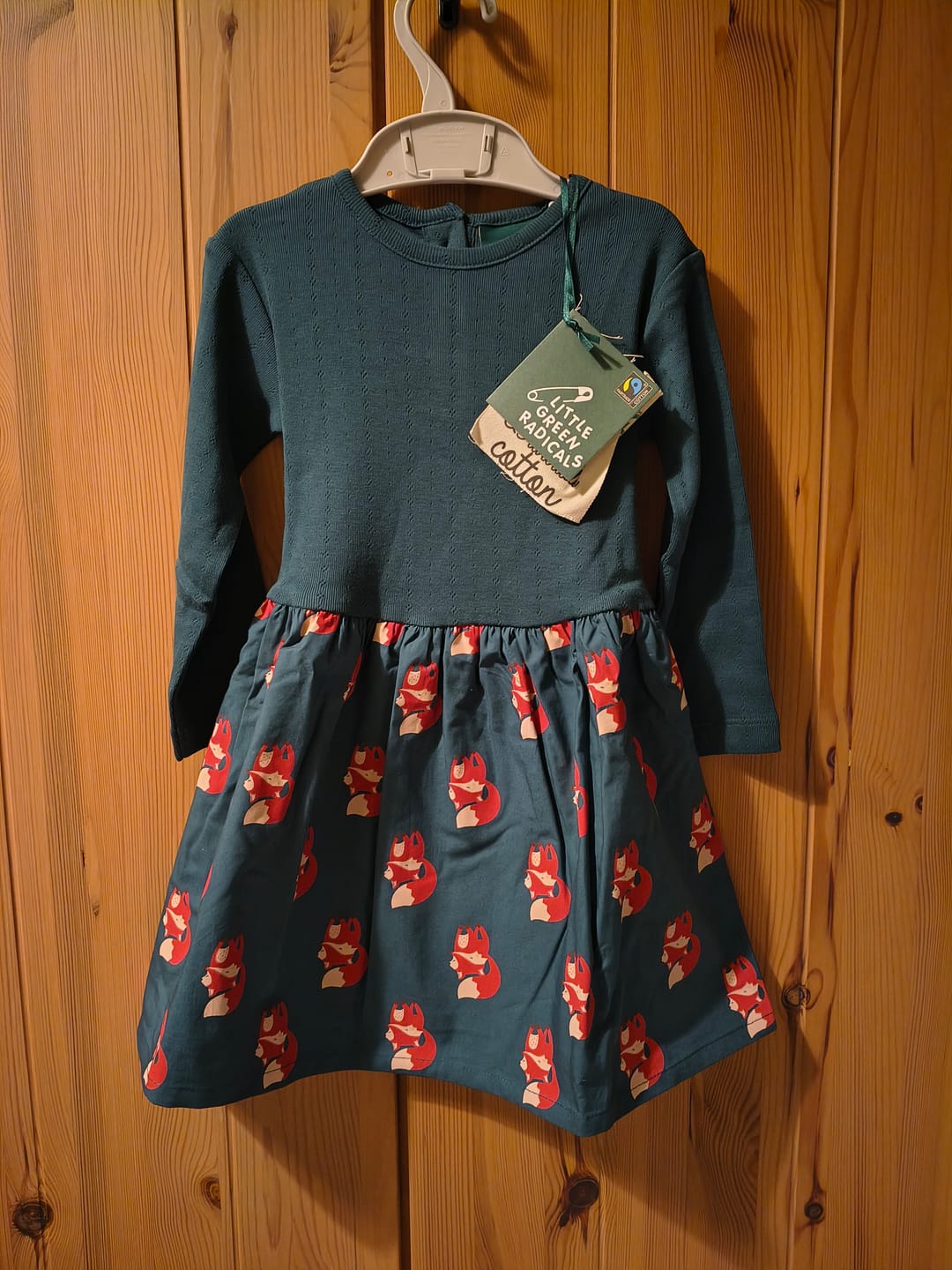 Customer photo review of Red Foxes Long Sleeve Twirler Dress