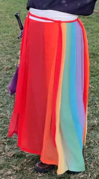Customer photo review of Cai Hong 彩虹 Rainbow Song Ming Chiffon Mamian Skirt