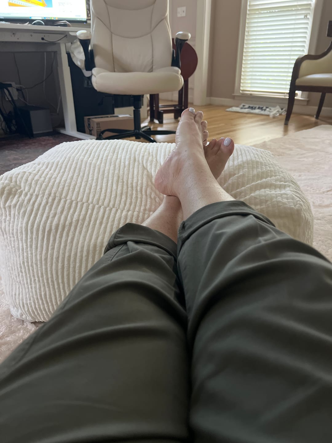 Customer photo review of Luxury Foam Relax Chair Ottoman