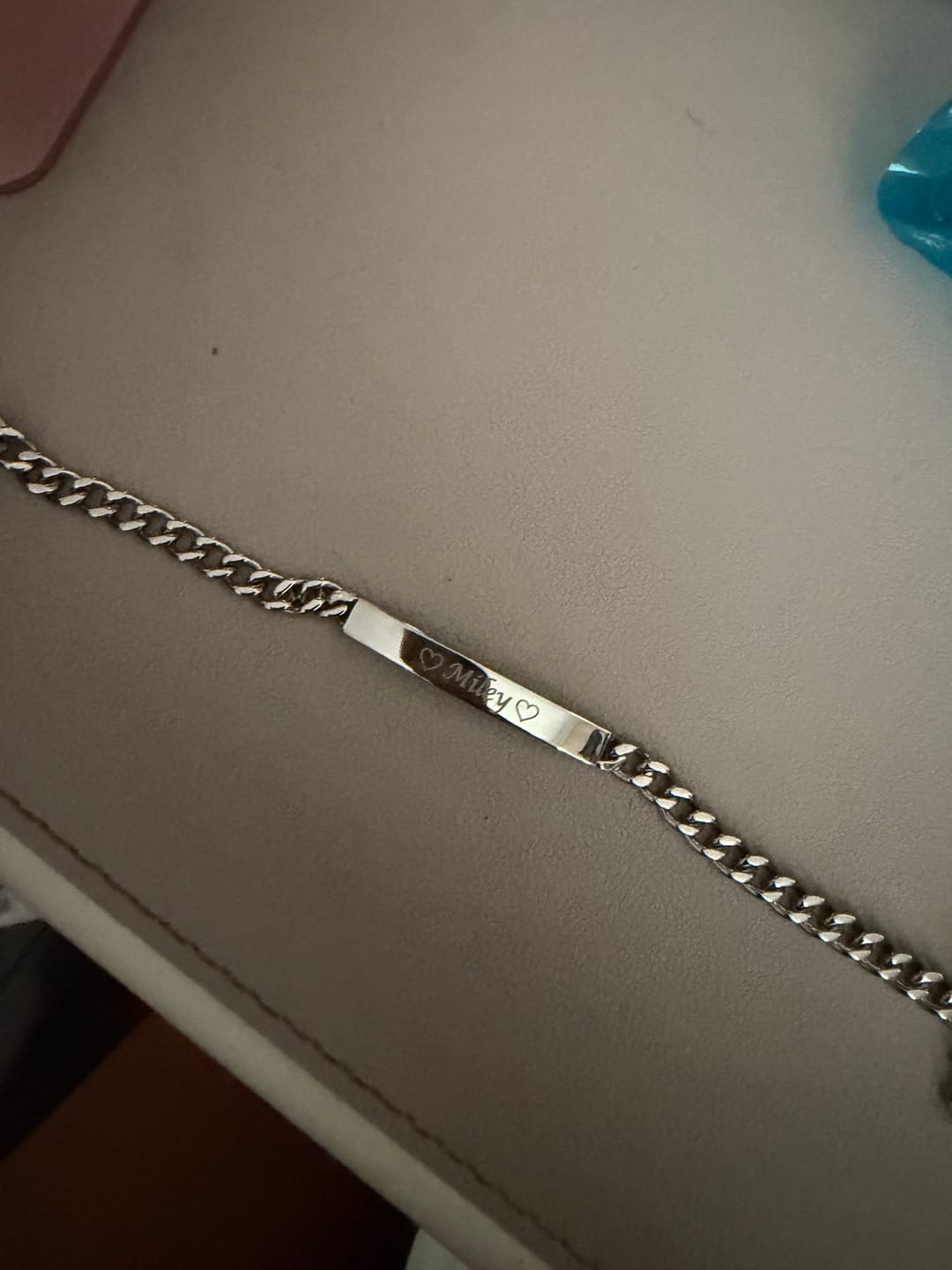 Customer photo review of 5mm Sleek Cuban Link ID Bracelet