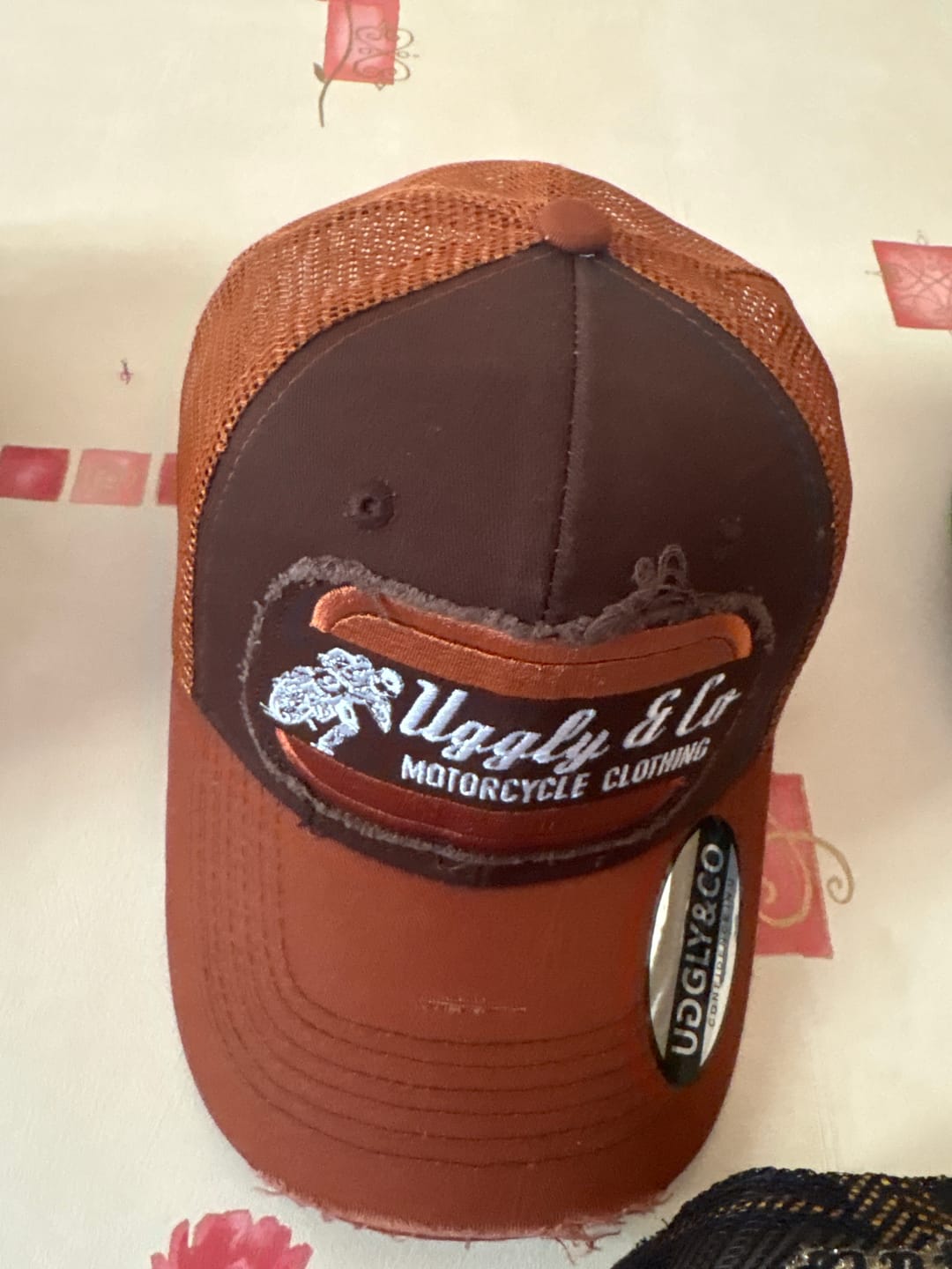 Customer photo review of Rust Flat Track Trucker Hat