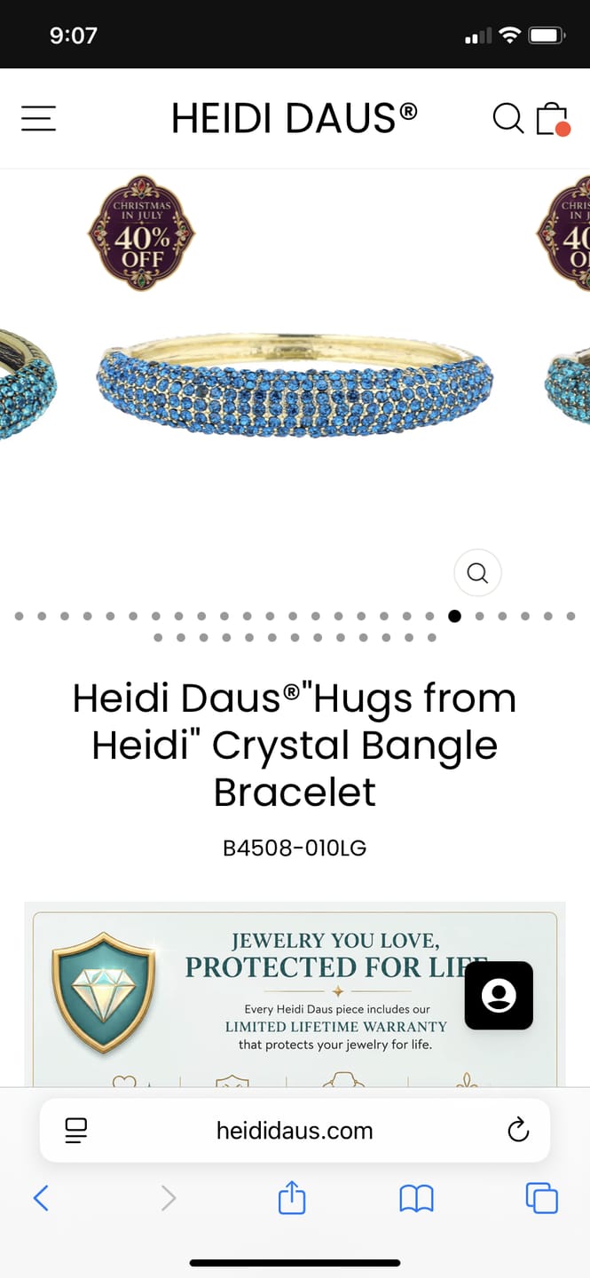 Customer photo review of Heidi Daus®"Hugs from Heidi" Crystal Bangle Bracelet