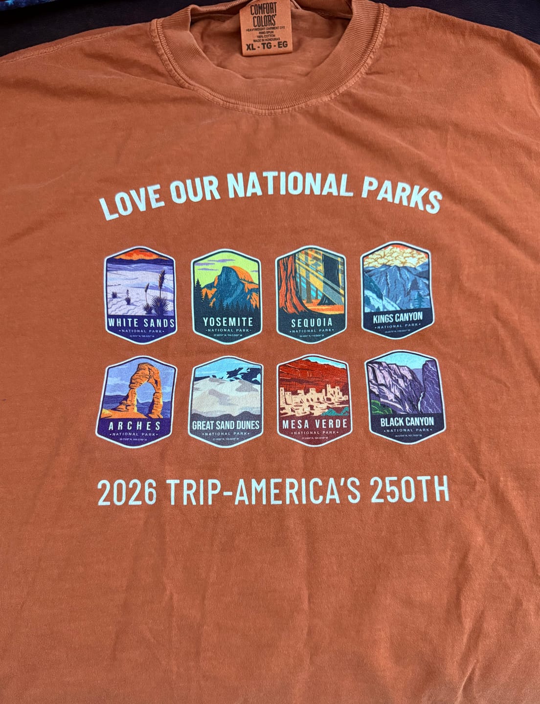 Customer photo review of Personalized National Park Shirt (Up to 10 Parks)
