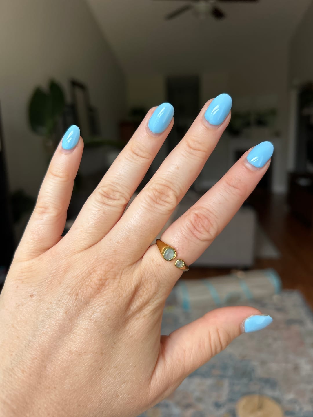 Customer photo review of Vintage Aquamarine Wrap Ring
