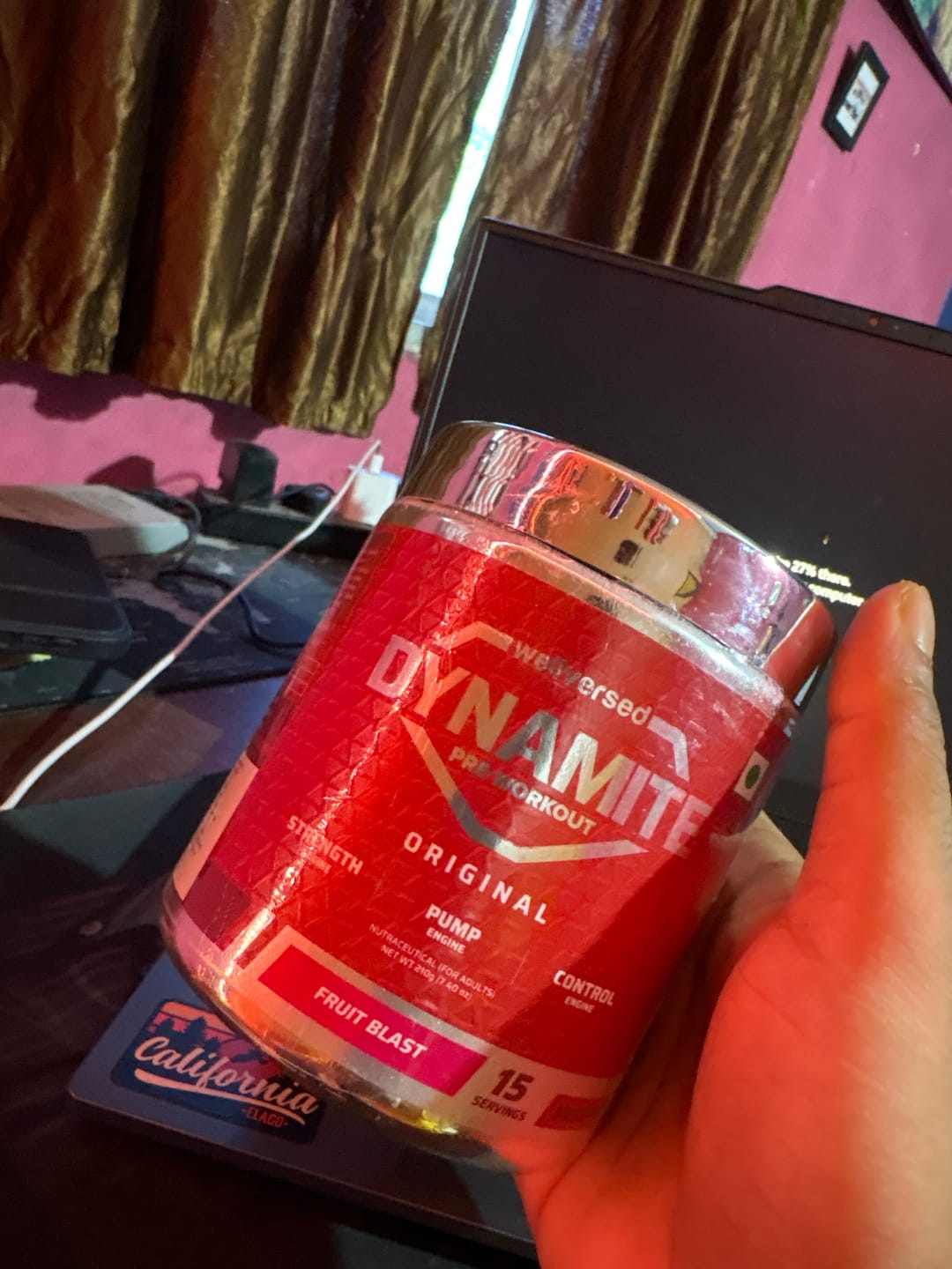 Customer photo review of Dynamite Pre-Workout (210g, 15 Servings) | Fruit Blast
