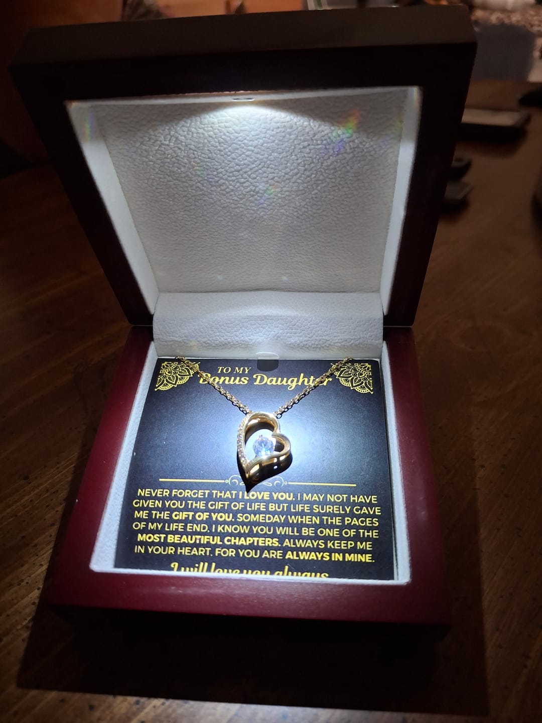Customer photo review of To My Bonus Daughter - Forever Love Gift Set - SS558