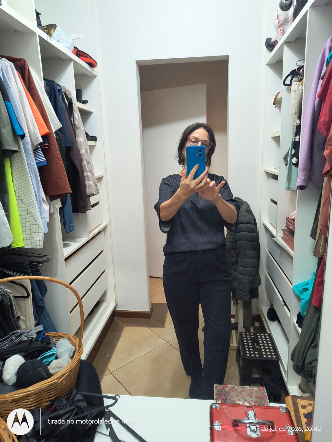 Customer photo review of Calça Jeans Slouchy Cacau Preta