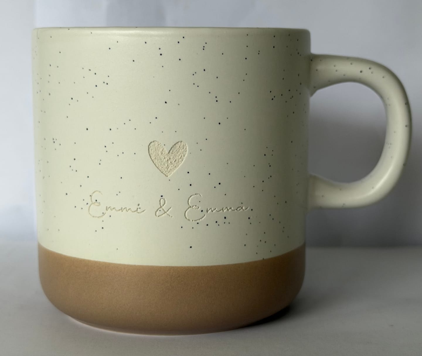 Customer photo review of Meine Tasse - Personalisierte Steingut Tasse mit edler Gravur