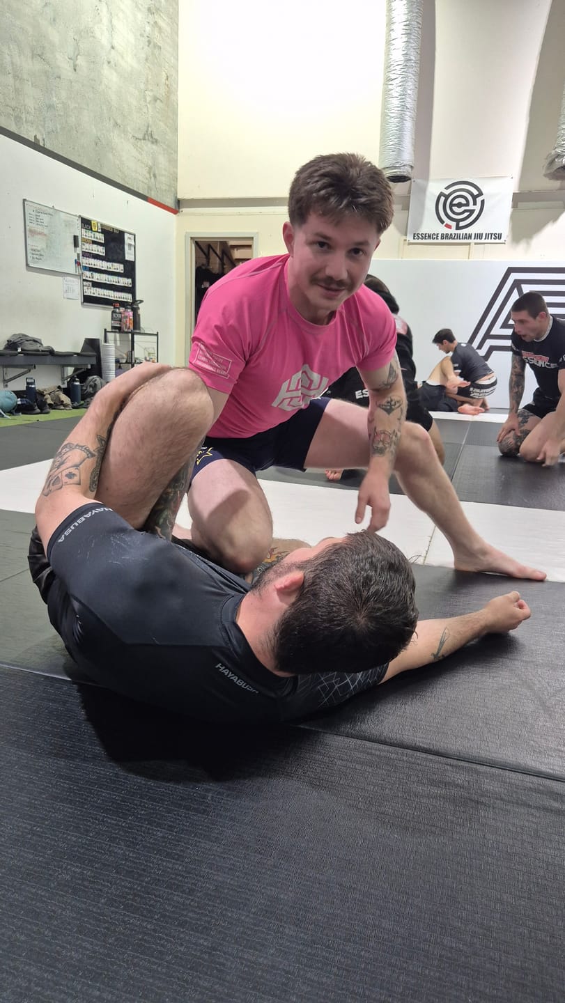 Customer photo review of Batch 01 SS BJJ Rash guard - Neon Pink