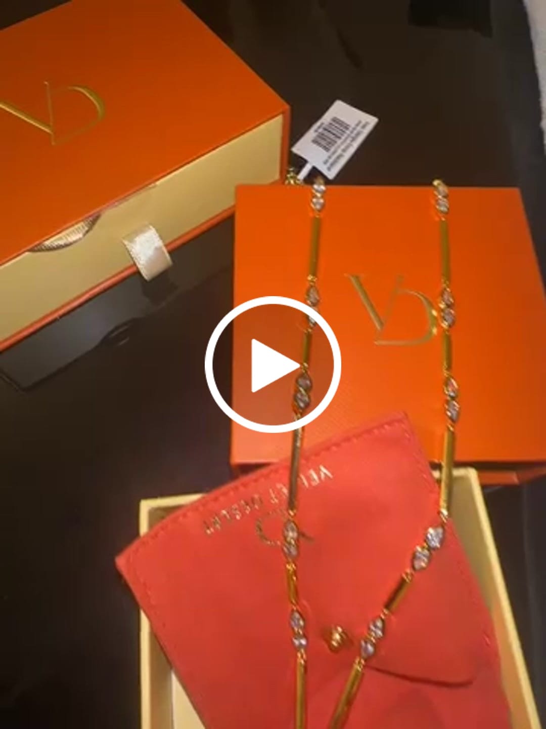 Customer video review of Hex Dangle Drop Necklace
