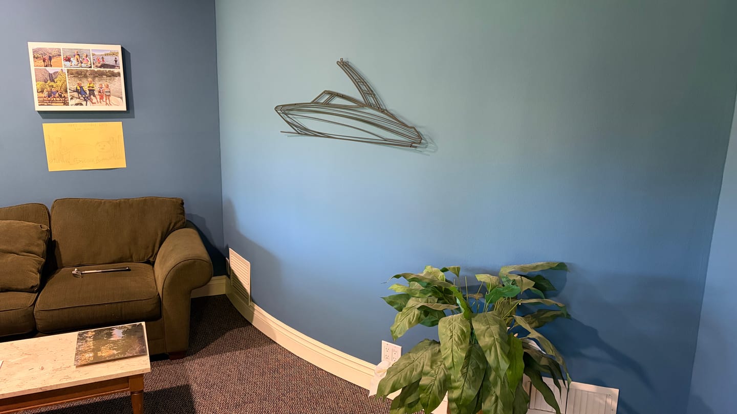 Customer photo review of Your Custom Boat Silhouette Metal Wall Art