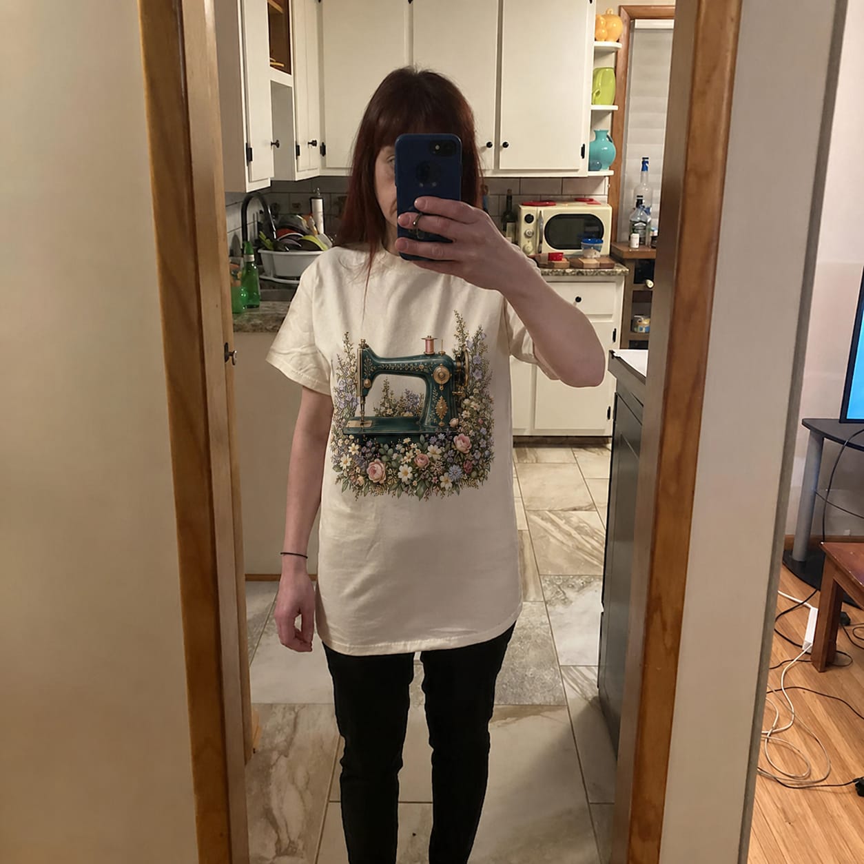 Customer photo review of Sew Sisters Flamingo T-shirt