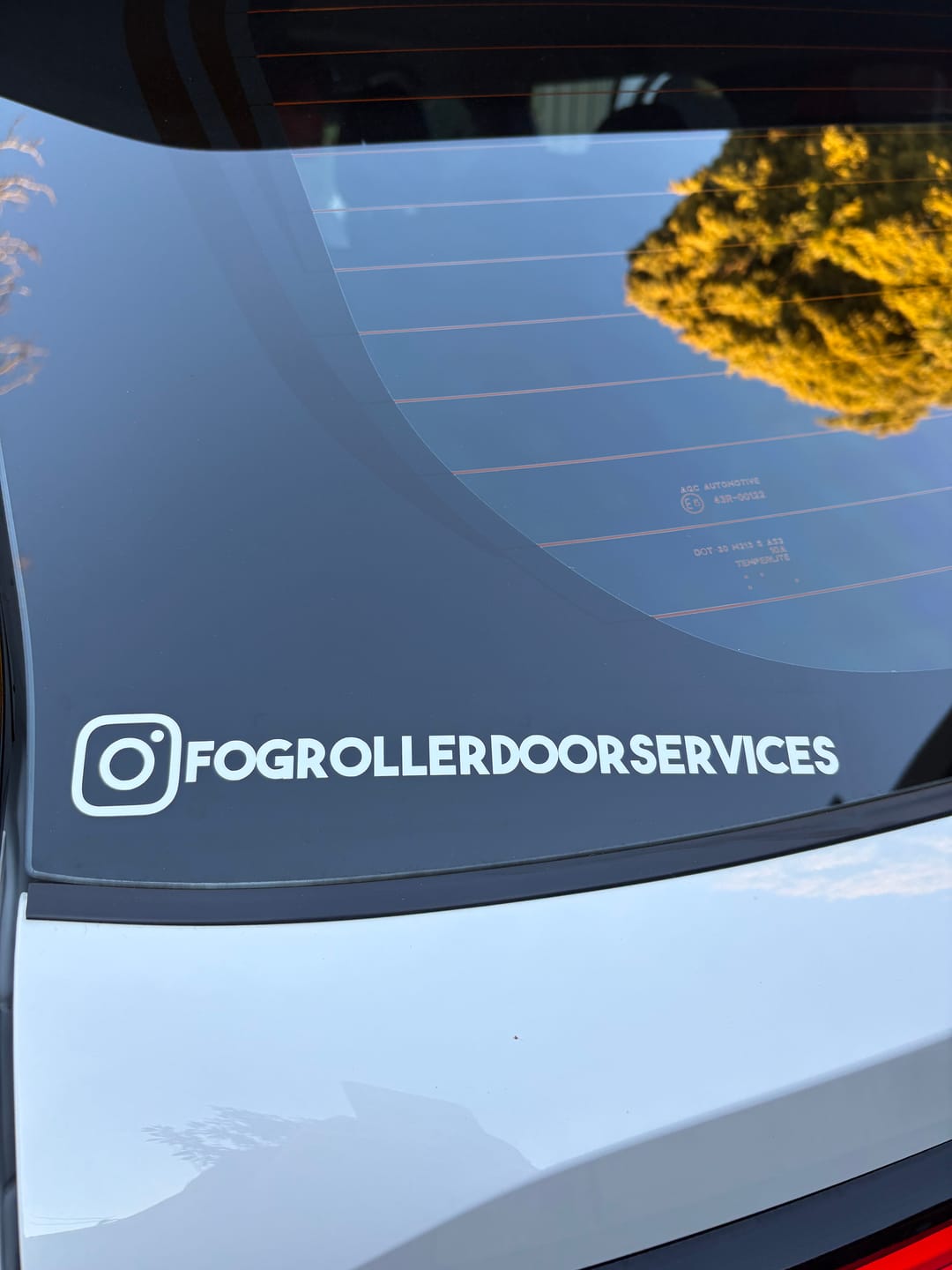 Customer photo review of Personalised Social Media Decal Sticker