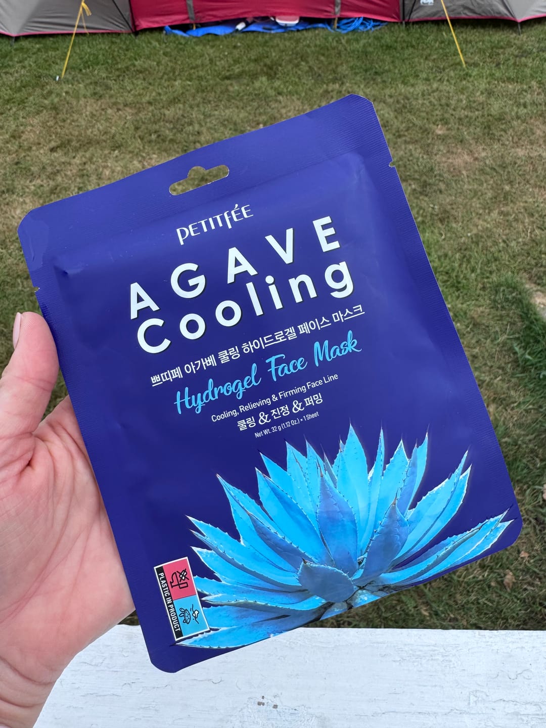 Customer photo review of Petitfee Agave Cooling Hydrogel Face Mask (1stk)