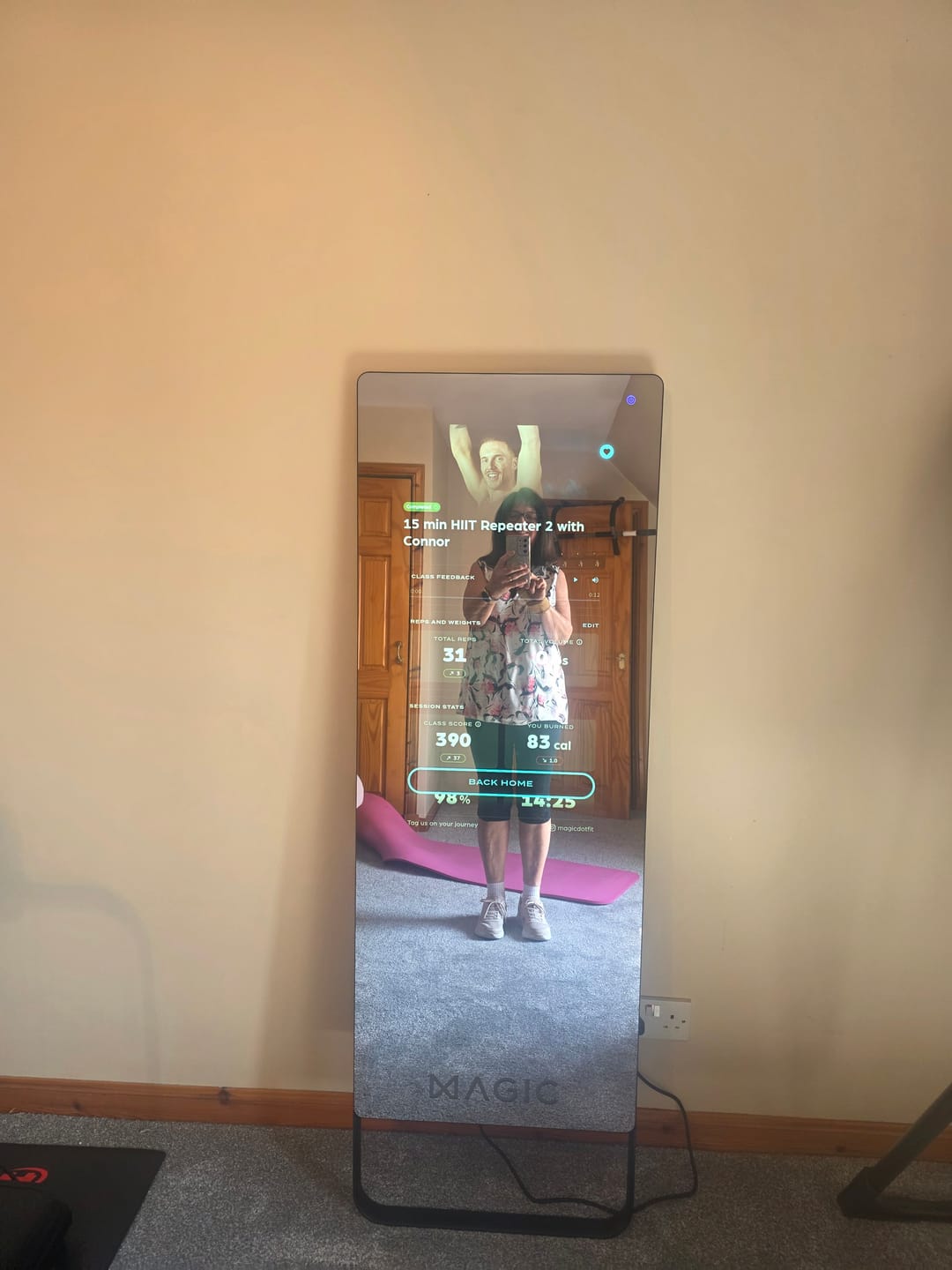 Customer photo review of MAGIC AI: Fitness Smart Mirror
